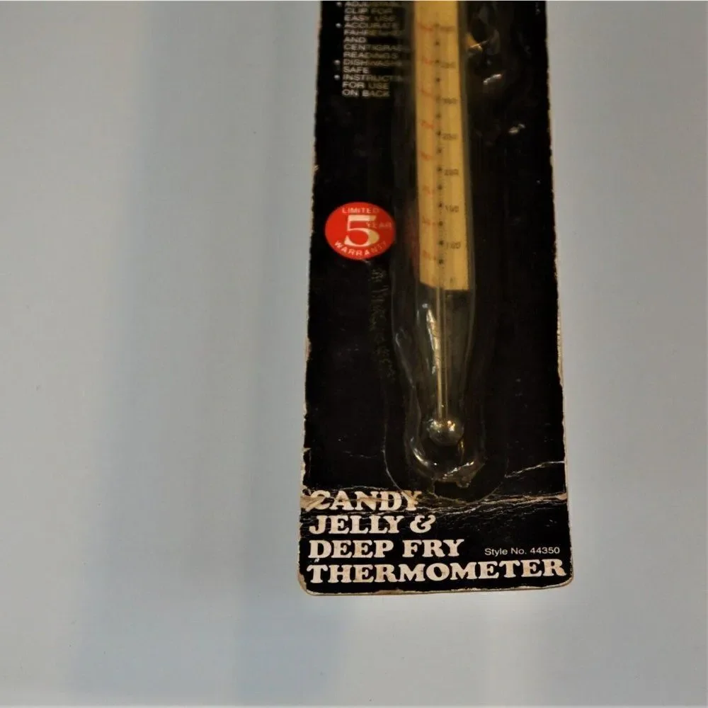 Vintage HOAN 1988 Thermometer Deep Frying Baking Candy Jelly Kitchenalia